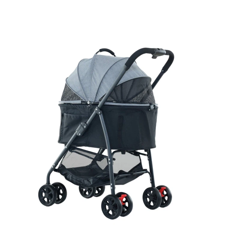 Small Dog Trolley Removable Cat Carrier Pet Stroller
